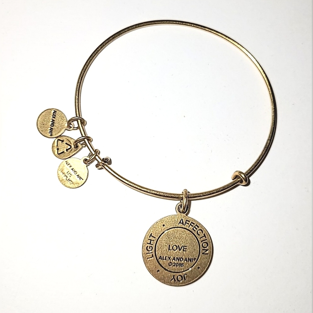 ALEX AND ANI "LOVE" ADJUSTABLE BANGLE BRACELET - Picture 6 of 6